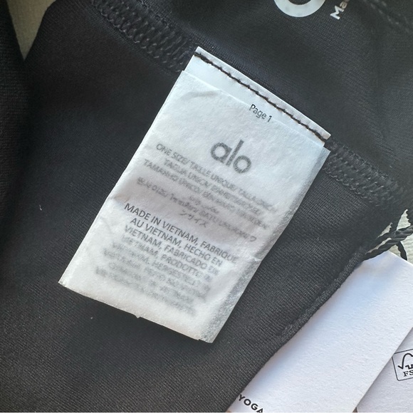 NWT 2 x Alo Performance Wide Stretchy Fabric Headbands in Black - Picture 5 of 6